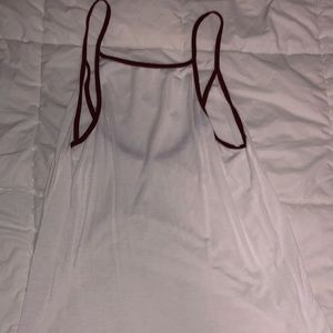 White and maroon tank top